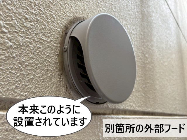 外部フード　本来の状態